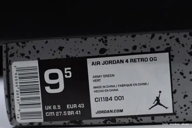 Reps LUCY Air Black CI1184-001 Jordan 4 Laser Retro 0420